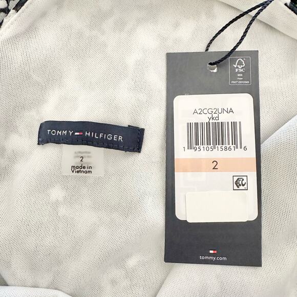 Tommy Hilfiger Floral Tiered Midi Dress in French Blue Multi, Size 2 - Picture 8 of 12